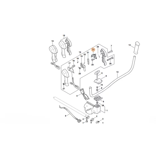 STIHL  Dźwignia mechanizmu ryglującego 4867 430 3400